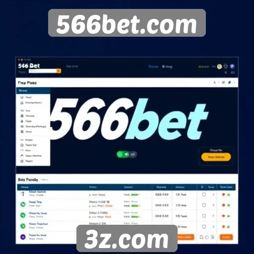 Análise da interface do site 566bet.com